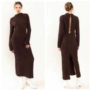 29 Fabulous Textured Lace Up Maxi Dress with Back Slit